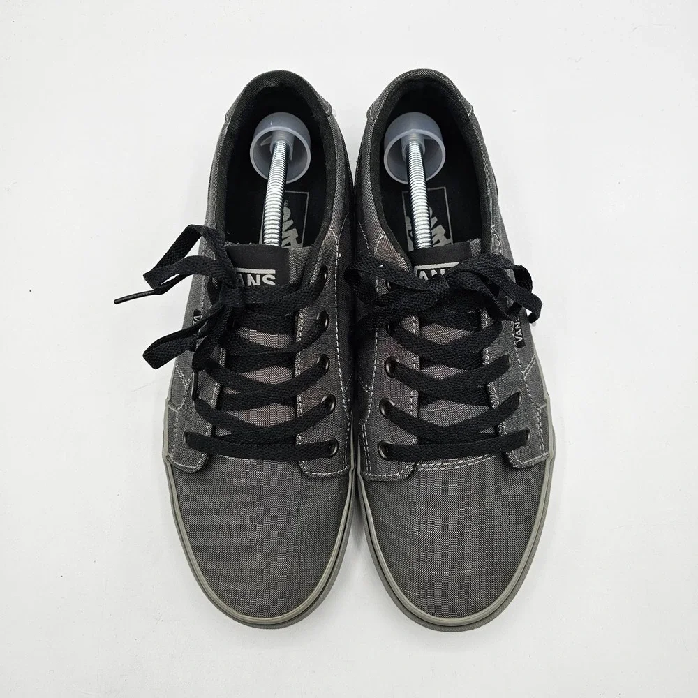Vans Mens Low Top Skate Shoes Sneakers Size 7 Gray Skateboarding Lace‎ Up